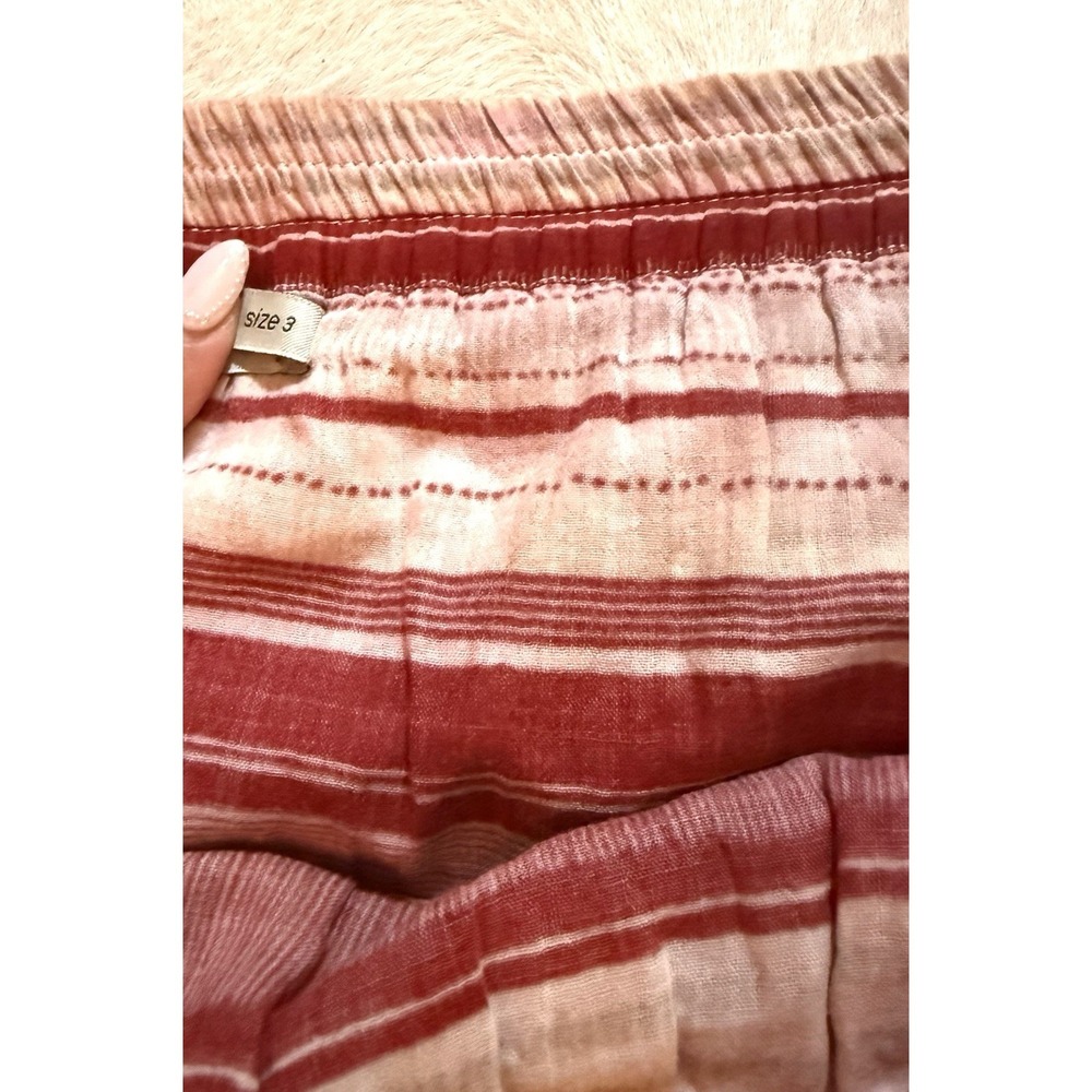 Mare Di Latte womens red and white ruffled skirt size 3 Or Large Layered Boho - Picture 3 of 5